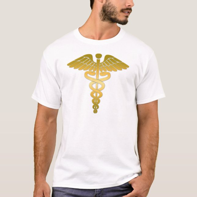 Caduceus golden T-Shirt (Front)