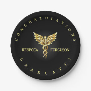 Caduceus Graduation Party Decoration Paper Plate