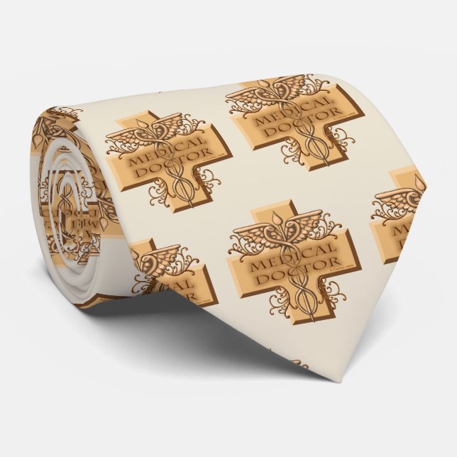Caduceus Medical Doctor Tie (Rolled)
