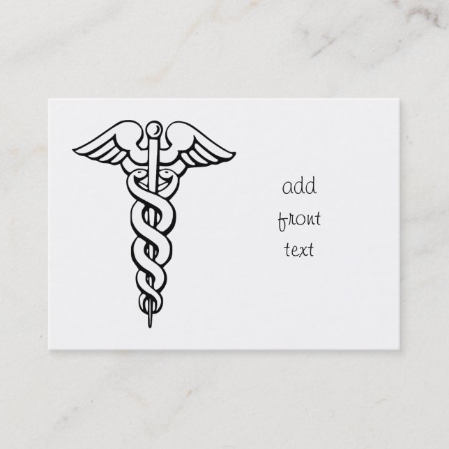 Caduceus Medical Symbol Business Card (Front)