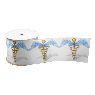Caduceus Medical Symbol Satin Ribbon