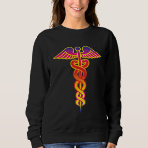 caduceus medical symbol sweatshirt