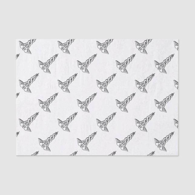 Caduceus Medical Symbol Tissue Paper (Front)