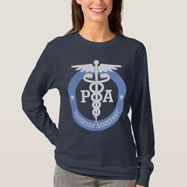 Caduceus PA 2 (blue) T-Shirt (Front)