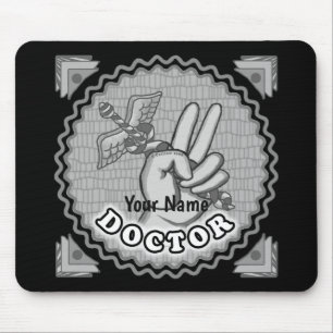 Caduceus peace doctor  mouse pad