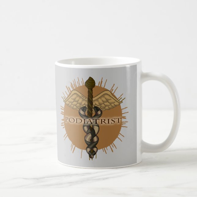 Caduceus Podiatrist  Coffee Mug (Right)