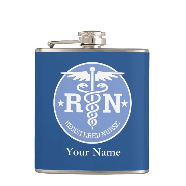 Caduceus RN 2 Hip Flask (Front)