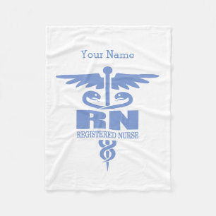 Caduceus RN gift ideas Fleece Blanket