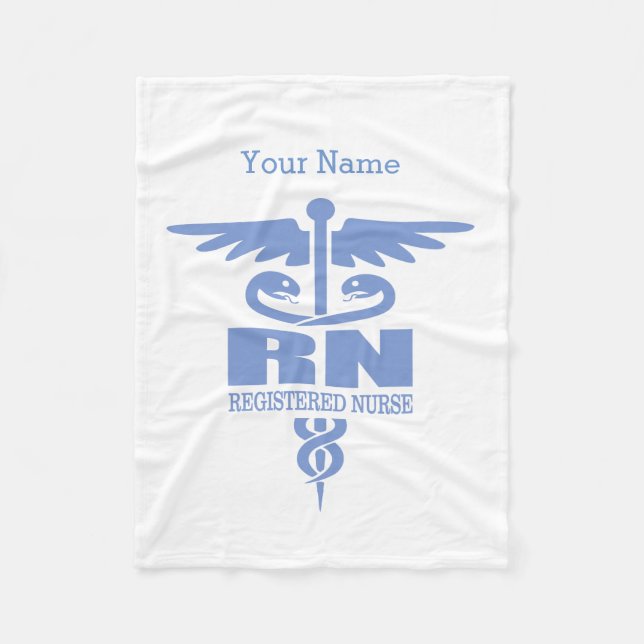 Caduceus RN gift ideas Fleece Blanket (Front)
