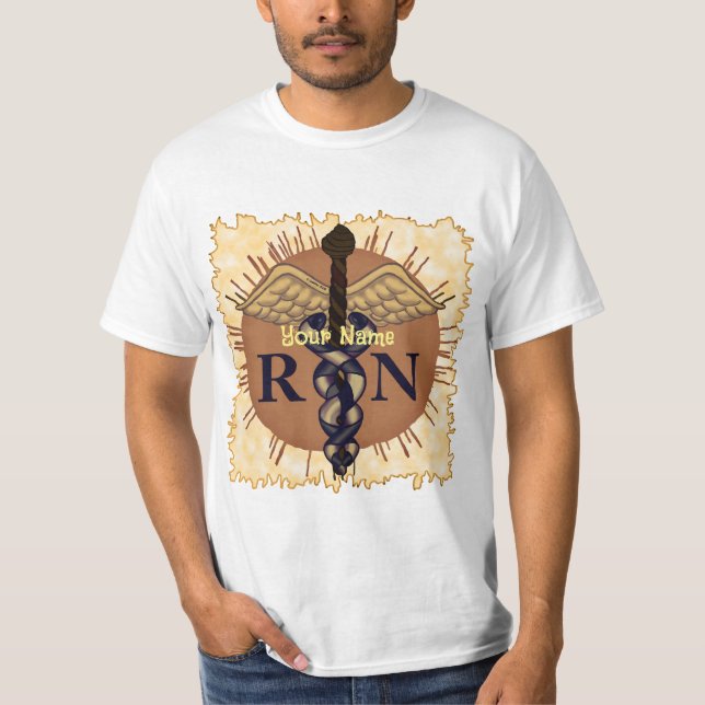 caduceus RN Nurse T-Shirt (Front)