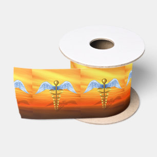 Caduceus Satin Ribbon