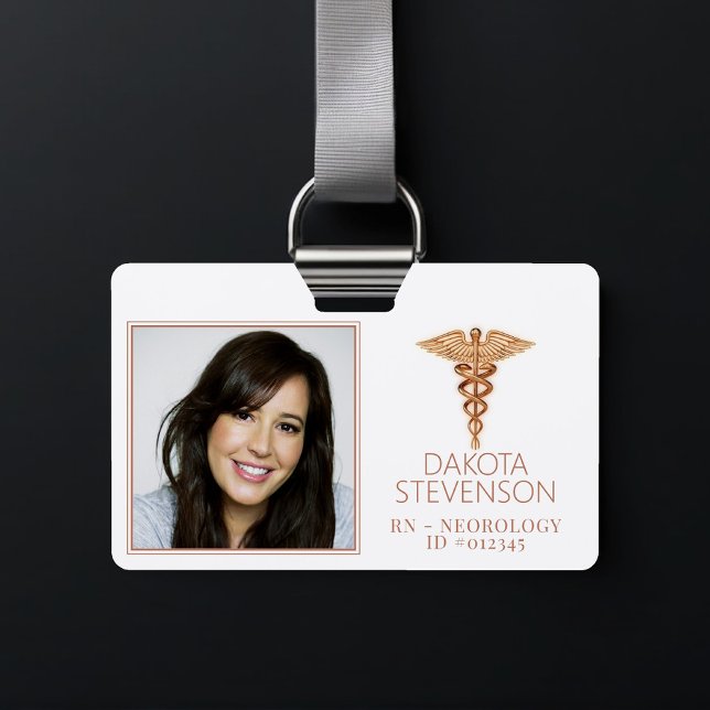 Caduceus Symbol | Copper Medical Hospital Photo ID ID Badge (Creator Uploaded)