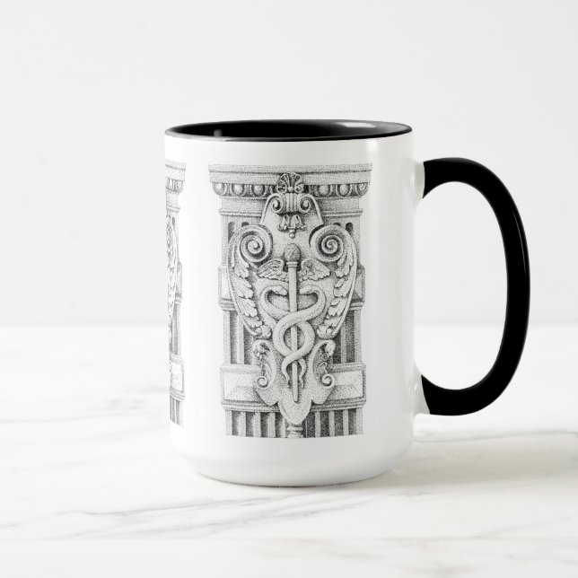 CADUCEUS Tall Black Combo Mug (Right)