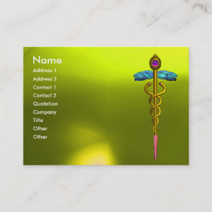 CADUCEUS TOPAZ, vibrant gold pink yellow Business Card