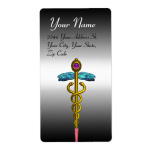 CADUCEUS, vibrant gold amethyst