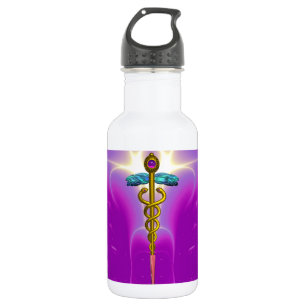 CADUCEUS,Vibrant Gold Amethyst 532 Ml Water Bottle