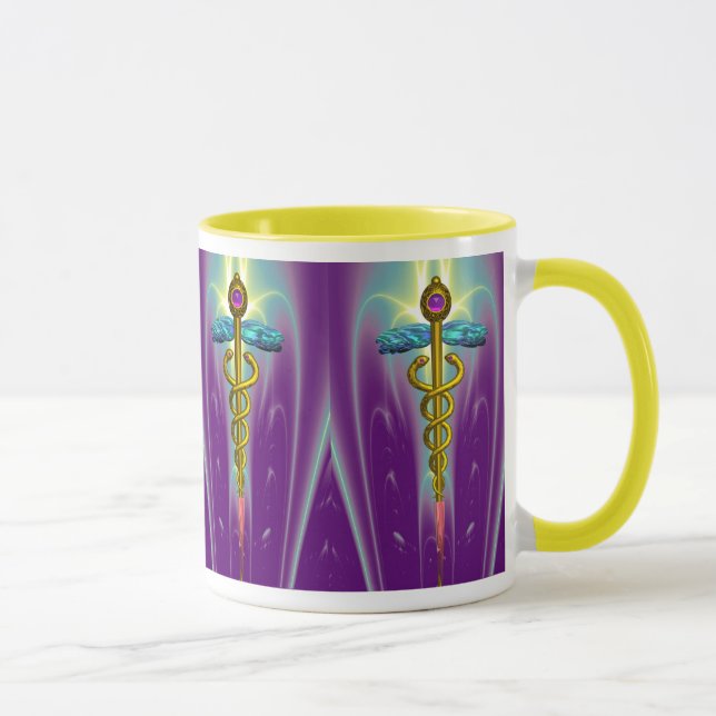 CADUCEUS , vibrant gold ametist Mug (Right)
