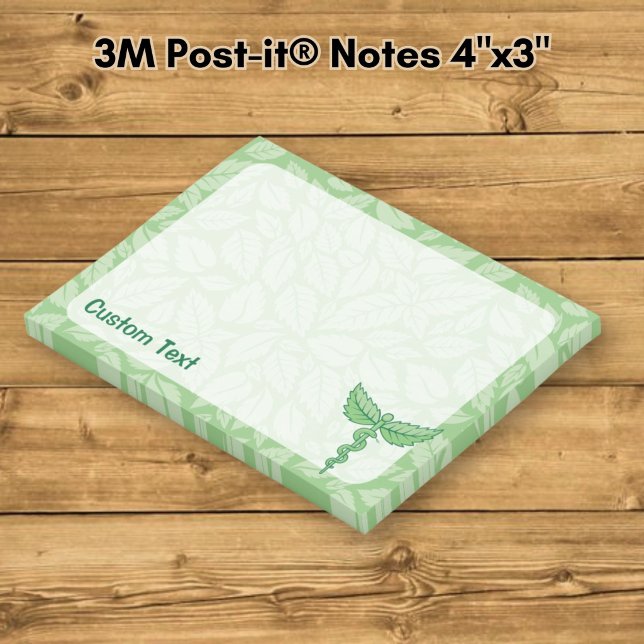 Caduceus with leaves background post-it notes (Creator Uploaded)