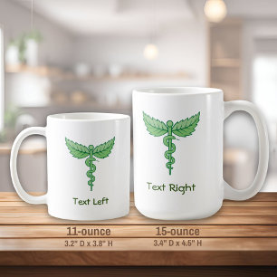 Caduceus with Leaves Coffee Mug