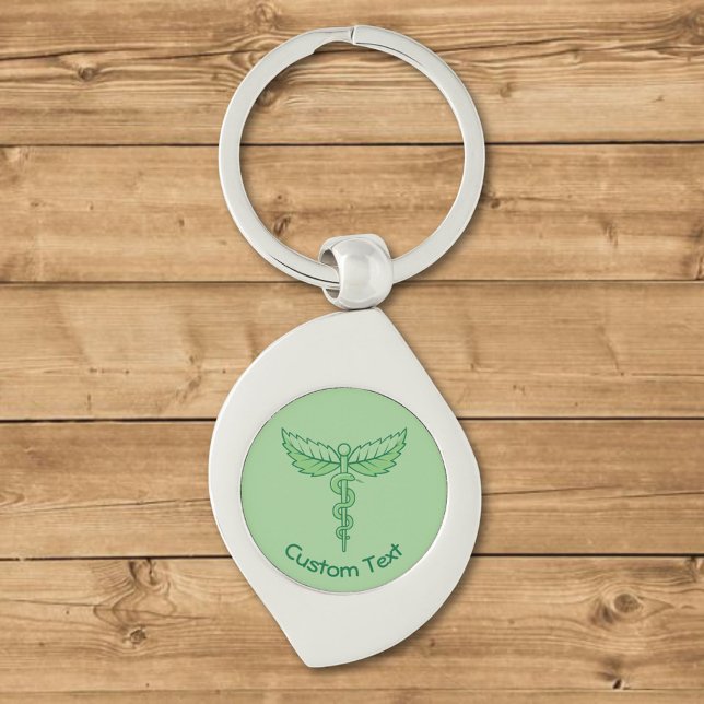 Caduceus with Leaves Keychain (Creator Uploaded)