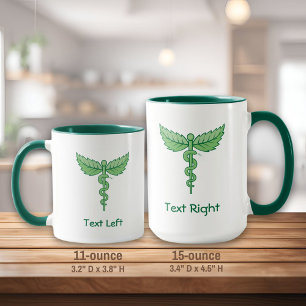 Caduceus with Leaves Mug