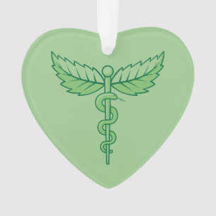 Caduceus with Leaves Ornament