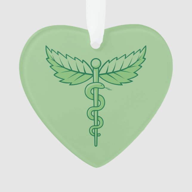 Caduceus with Leaves Ornament (Front)