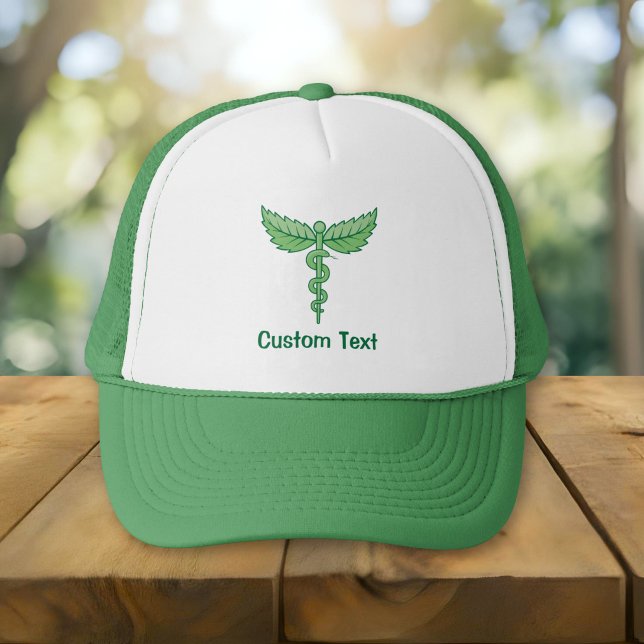 Caduceus with Leaves Trucker Hat (Creator Uploaded)