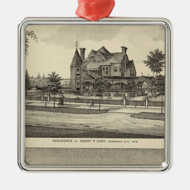 Cady and Kilpatrick, Nebraska Metal Tree Decoration (Front)