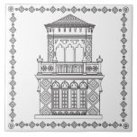 Ca'd'Zan Tower  Sarasota Ceramic Tile<br><div class="desc">The Tower of Ca'd'Zan John Ringling’s Sarasota,  Florida is an architectural gem!  It is also  quite a popular wedding venue.  The Ringling Tower tile makes a fantastic wedding party or table favour.  Practical but beautiful!  It is also available to personalise for that special day!</div>
