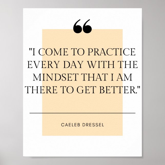 Caeleb Dressel Quote  Poster (Front)