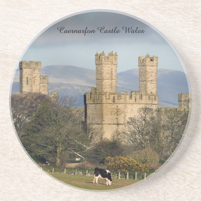 Caernarfon Castle Wales. Coaster (Front)