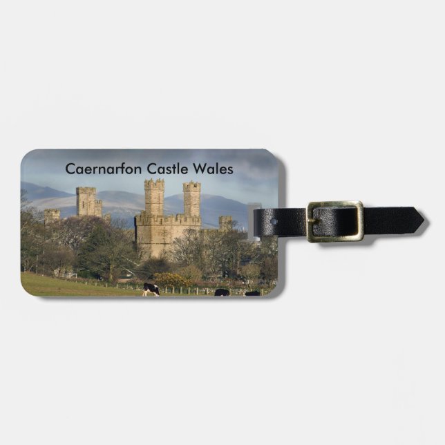 Caernarfon Castle Wales. Luggage Tag (Front Horizontal)