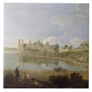Caernarvon Castle, c.1745-50 (oil on canvas) Tile