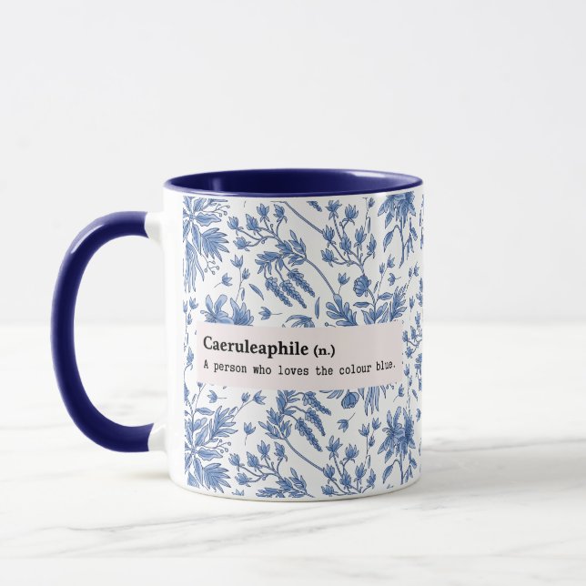 CAERULEAPHILE BLUE FLOWER NATURE MUG (Left)