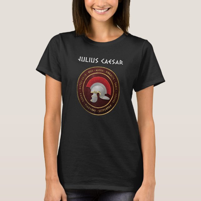 Caesar Battles of Ancient Roman History T-Shirt (Front)