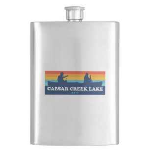Caesar Creek Lake Ohio Canoe Hip Flask