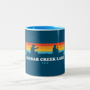 Caesar Creek Lake Ohio Canoe Two-Tone Coffee Mug