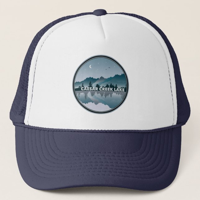 Caesar Creek Lake Ohio Reflection Trucker Hat (Front)