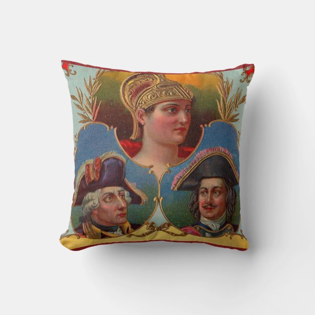 Caesar - Kaiser - Tsar cigar box label print Cushion (Front)
