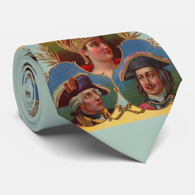 Caesar - Kaiser - Tsar cigar box label print  Tie (Rolled)