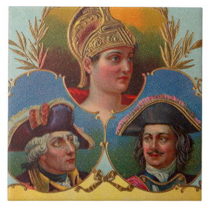 Caesar - Kaiser - Tsar cigar box label print Tile