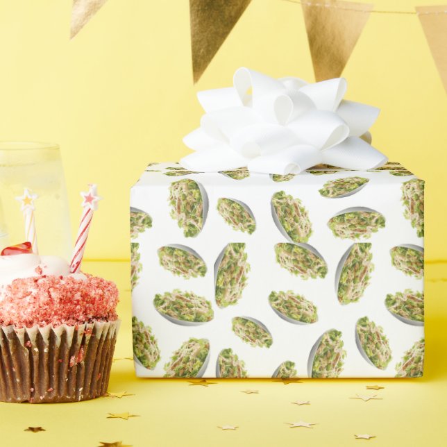 Caesar salad pattern  wrapping paper (Birthday Party)