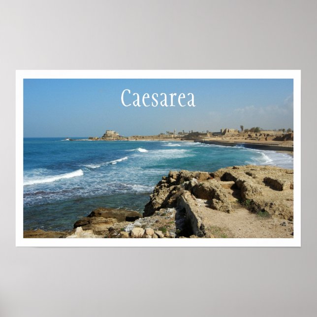 Caesarea Beach, Caesarea, Israel Poster (Front)