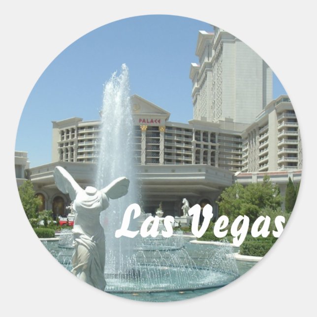 Caesars Palace Las Vegas Classic Round Sticker (Front)