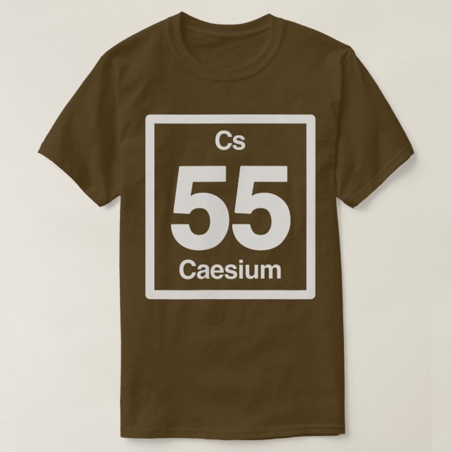 Caesium Cs, Periodic Table Elements, 55th Birthday T-Shirt (Design Front)