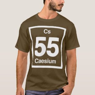 Caesium Cs, Periodic Table Elements, 55th Birthday T-Shirt