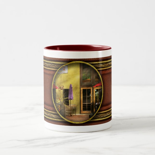 Cafe - A pizza place Two-Tone Coffee Mug (Center)