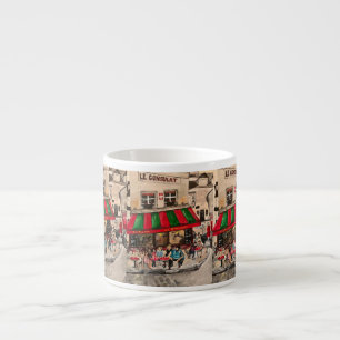 "Cafe at Rue Norvins, Montmarte" Paris Espresso Cup