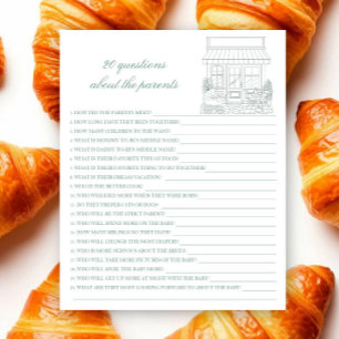 Cafe baby shower - 20 questions about parent